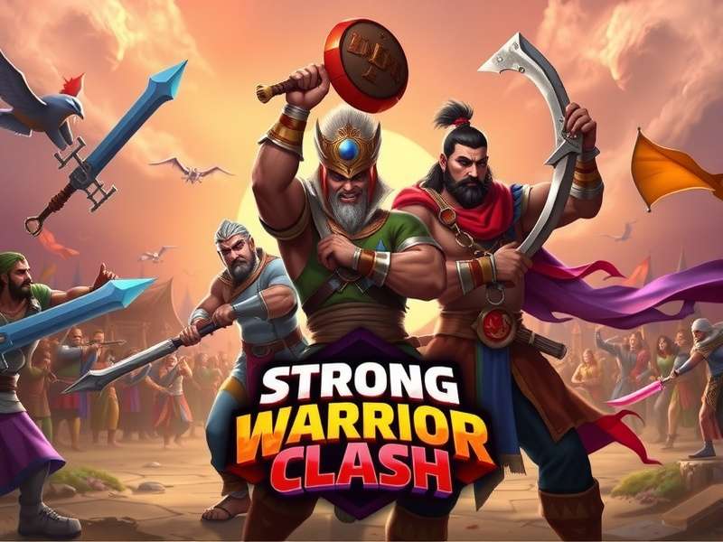 Strong Warrior Clash Game Banner Showcasing Indian Warriors